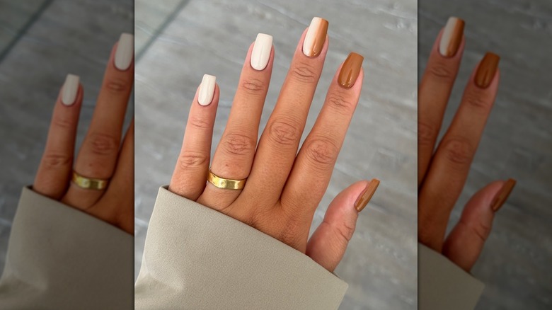 Latte inspired manicure