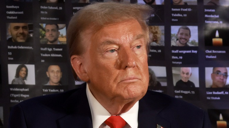 Donald Trump with unblended foundation