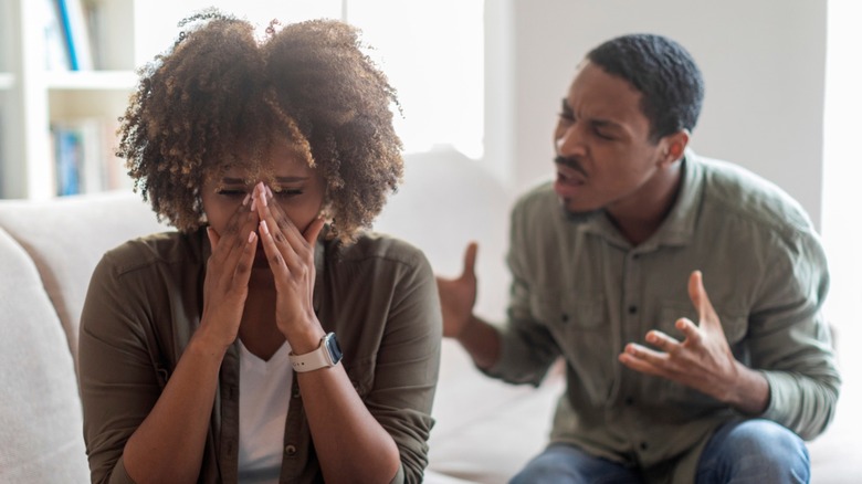 Couple upset with each other