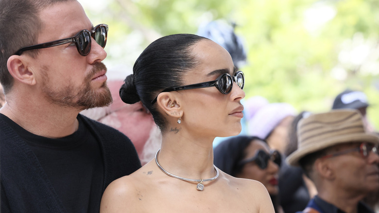 Channing Tatum and Zoe Kravitz at Hollywood Walk of Fame