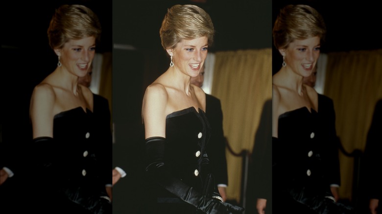 Princess Diana strapless dress