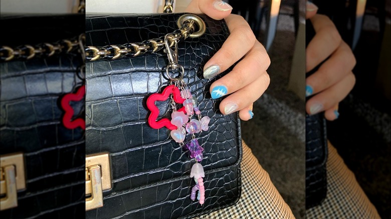 Handbag with charms
