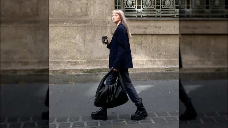 Woman with an oversized bag