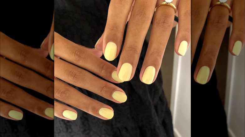 Light yellow nails
