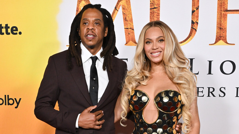 Beyoncé and Jay-Z as the Mufasa premiere