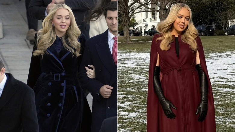 Pregnant Tiffany Trump in coats