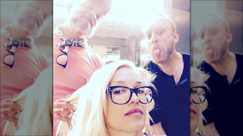 Gwen Stefani wearing glasses
