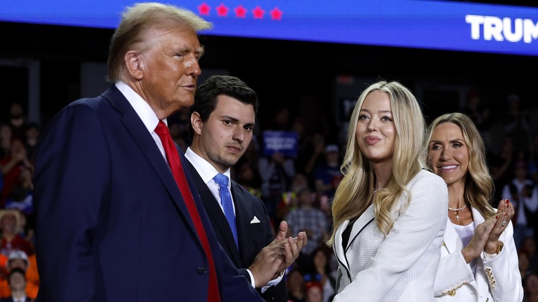 Tiffany Trump and Michael Boulos with her dad