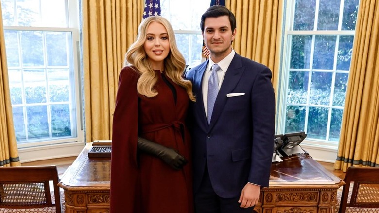 Tiffany Trump and Michael Boulos in the Oval Office