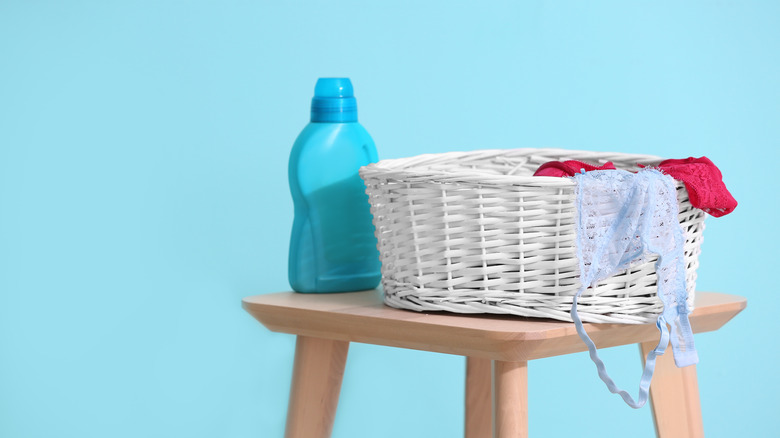 Laundry basket and detergent