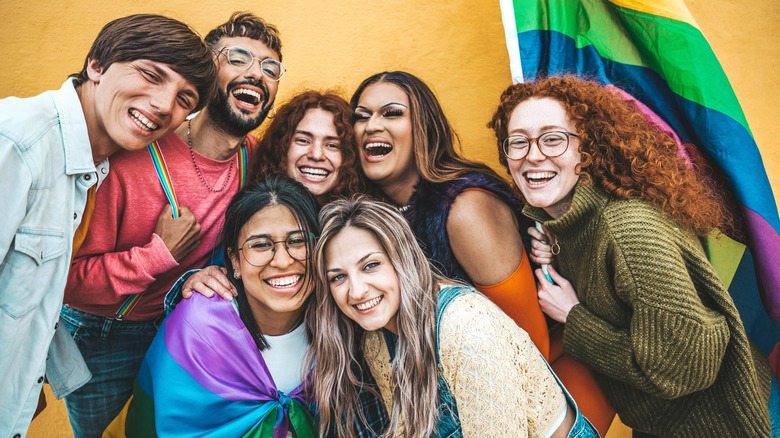 young people celebrating pride