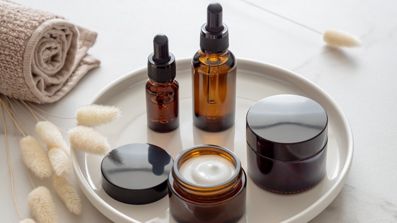 An array of skincare products
