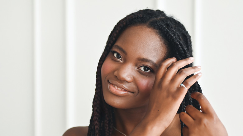 woman with braids