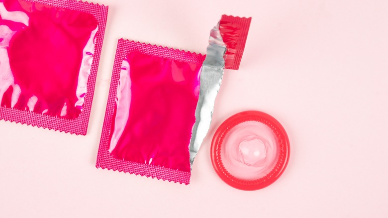 Pink condom