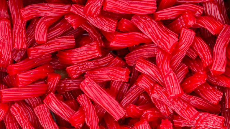 a pile of twizzlers candy