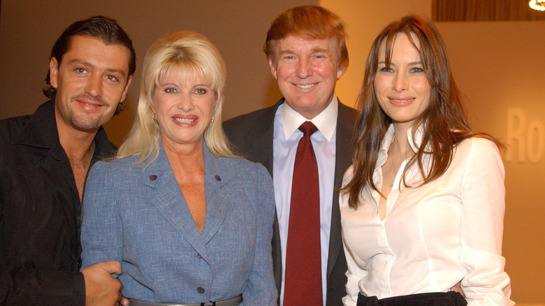 Melania and Donald Trump with Ivana Trump and Rossano Rubicondi