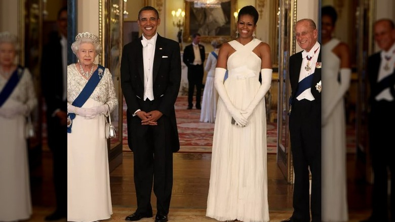 Obamas and royals in white tie