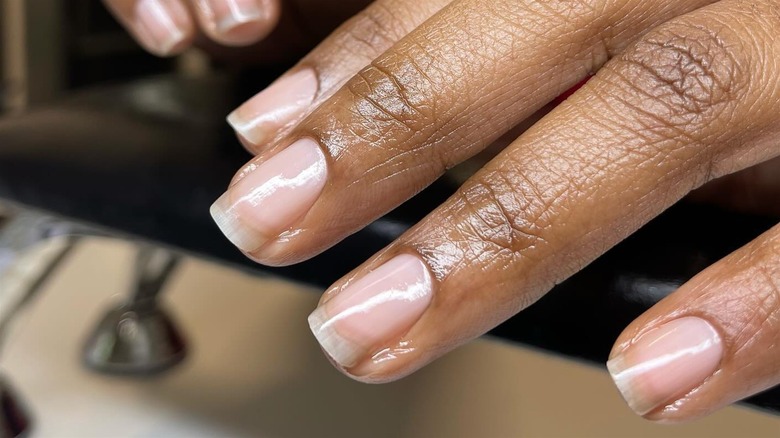 Nails after a Japanese manicure