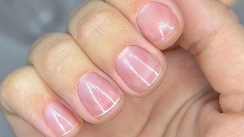 Nails after a Japanese manicure