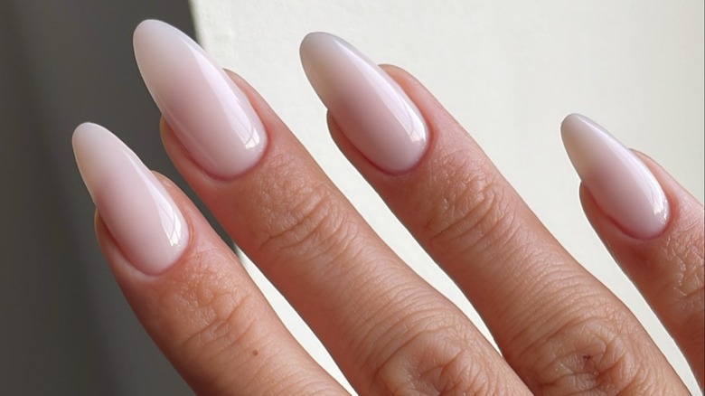 Milky french manicure