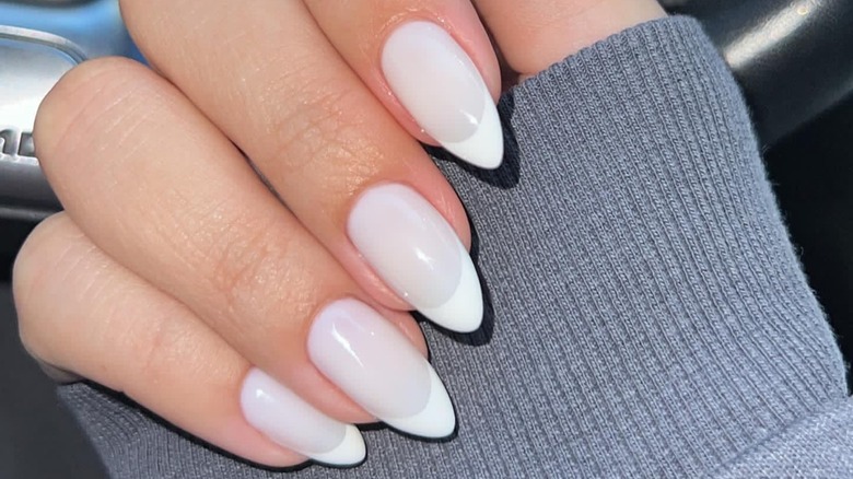 Milky french manicure