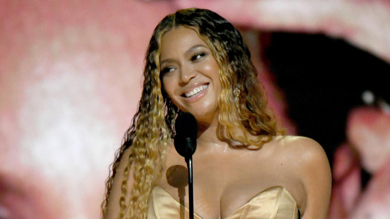 beyonce receiving an award at the 65th grammy awards 2023