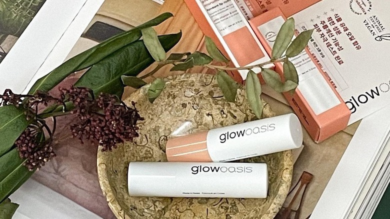 Glowoasis products laying in a bowl