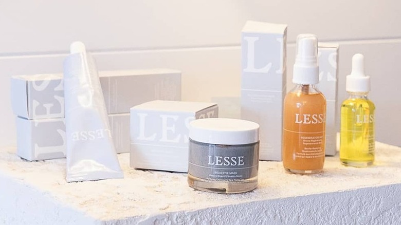 Lesse products on a shelf 