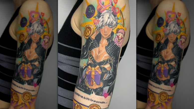 Anime arm tattoo