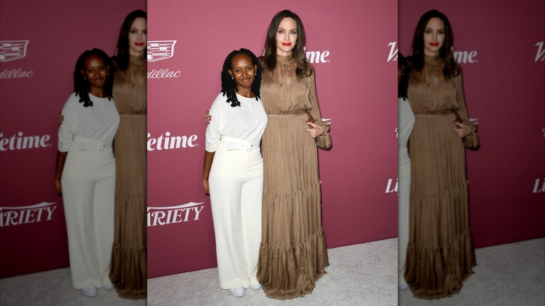 Zahara Jolie on the red carpet with Angelina Jolie