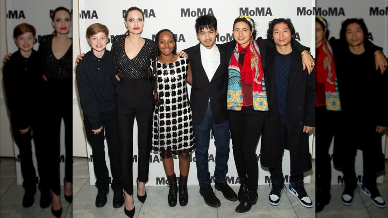 Zahara Jolie with her family on the red carpet